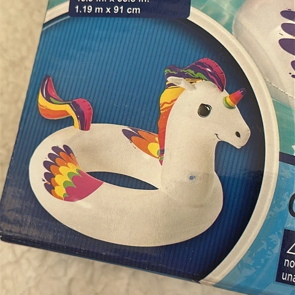 Bestway H2OGO! Unicorn Swim Ring Inflatable Pool Float Rainbow Ages 10+ NEW